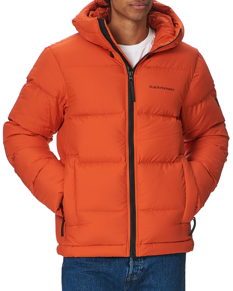 Herre | Jakker | Peak Performance | Rivel Down Hooded Jacket Orange