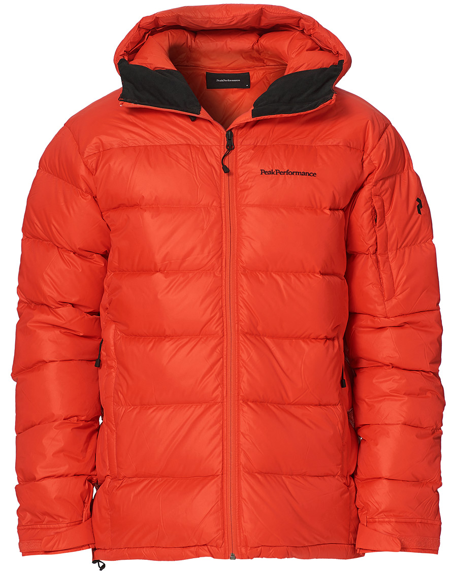 Herre | Jakker | Peak Performance | Frost Down Hooded Jacket Racing Red
