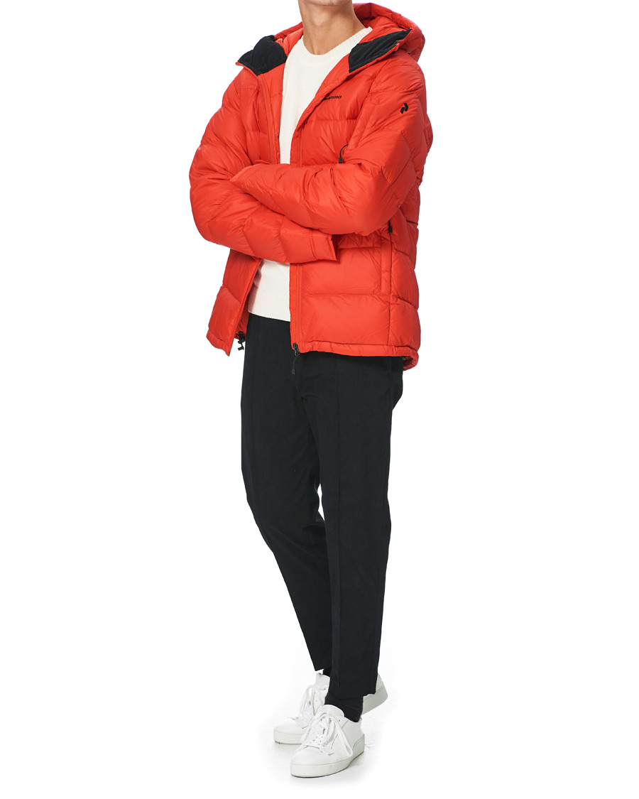 Herre | Jakker | Peak Performance | Frost Down Hooded Jacket Racing Red