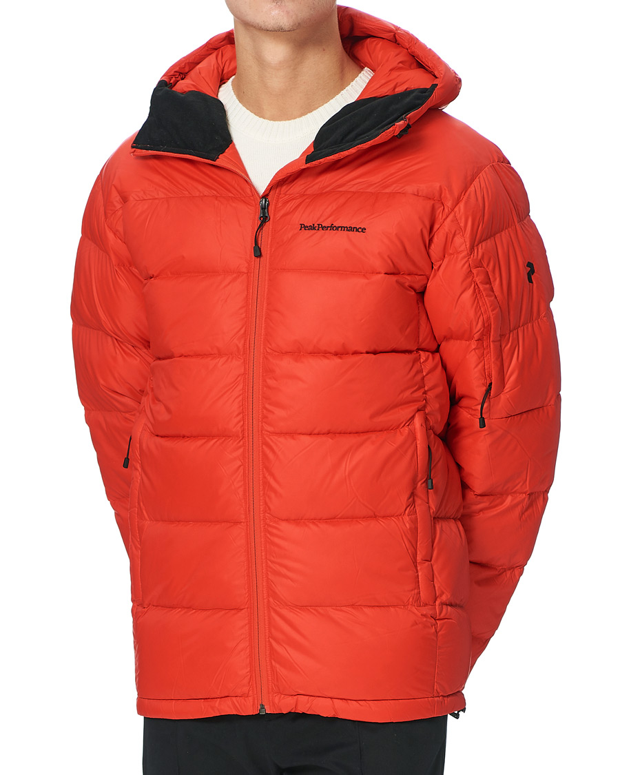 Herre | Jakker | Peak Performance | Frost Down Hooded Jacket Racing Red