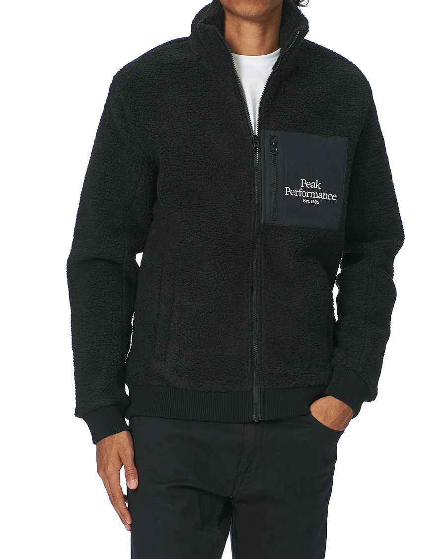 Herre | Gensere | Peak Performance | Original Pile Zip Jacket Black