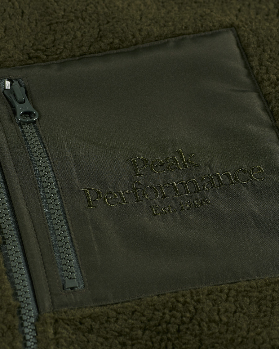 Herre | Gensere | Peak Performance | Original Pile Zip Jacket Olive Extreme