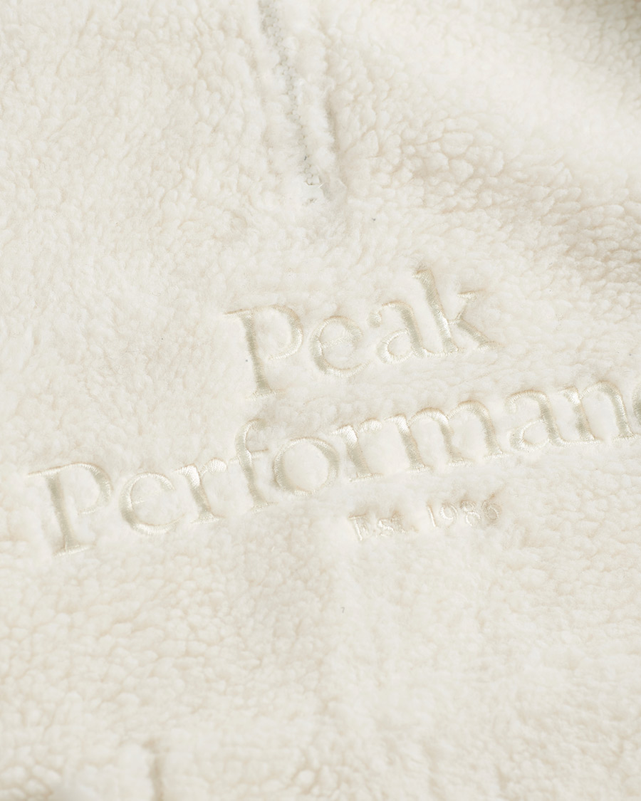 Herre | Gensere | Peak Performance | Original Pile Zip Hood Off white