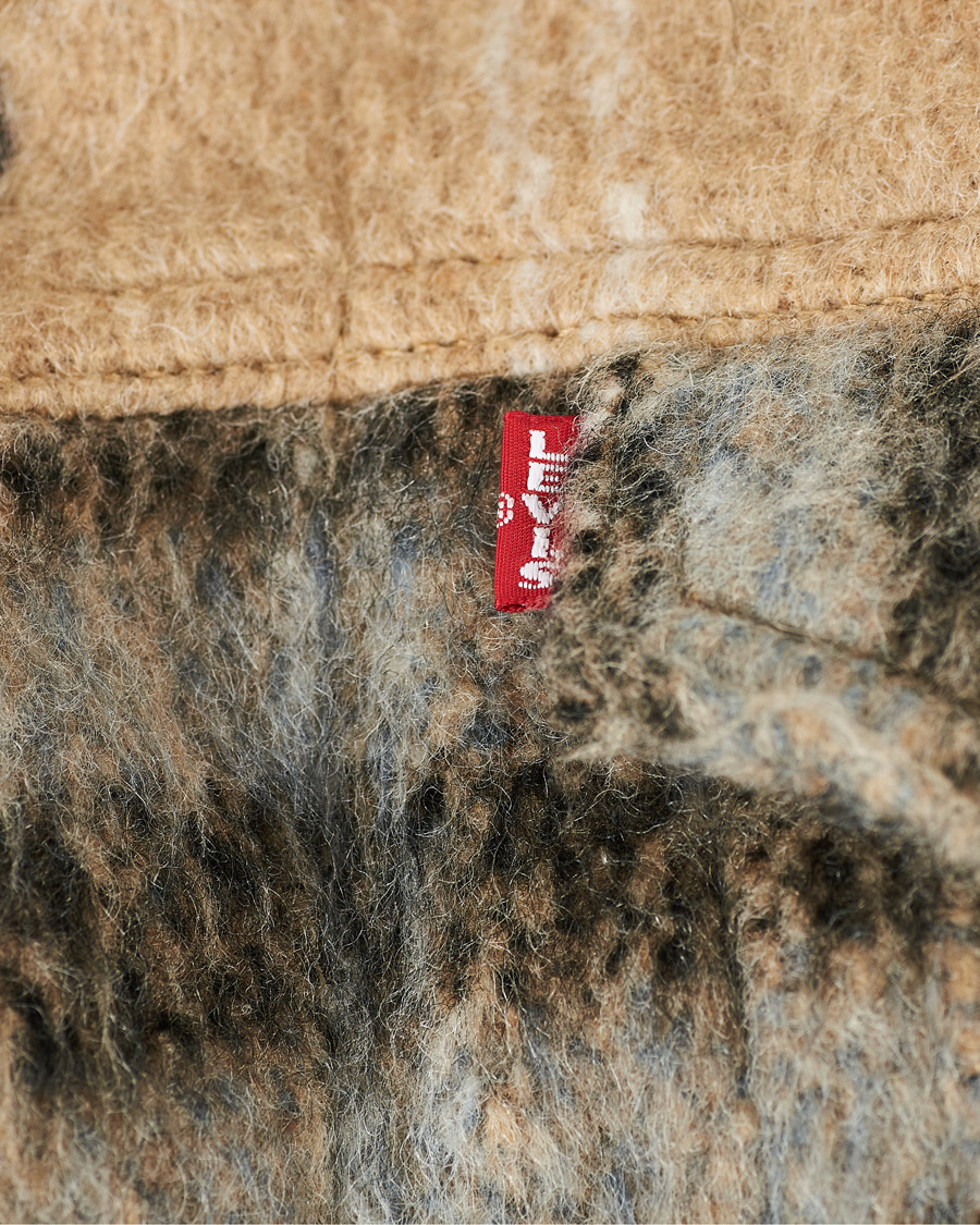 Herre | Jakker | Levi's | Vintage Fit Sherpa Trucker Camel Blue Plaid