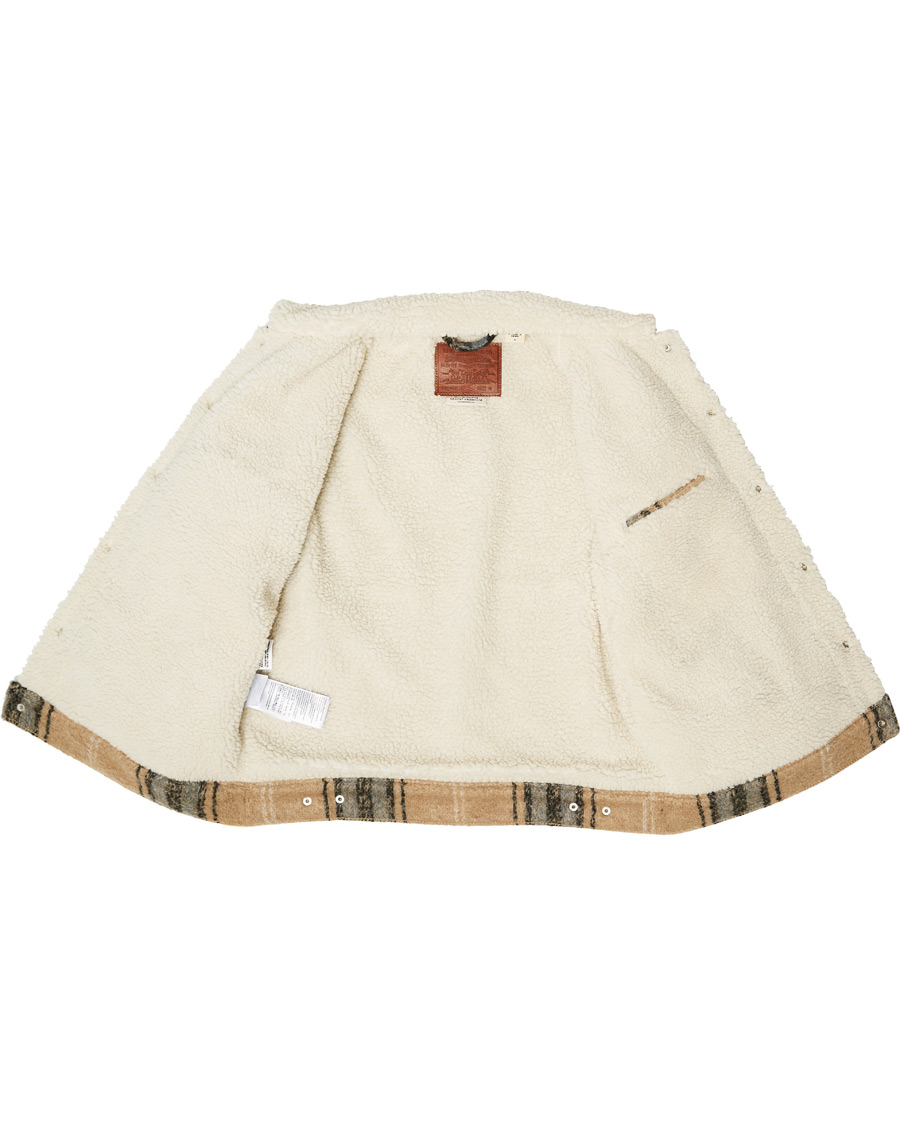 Herre | Jakker | Levi's | Vintage Fit Sherpa Trucker Camel Blue Plaid