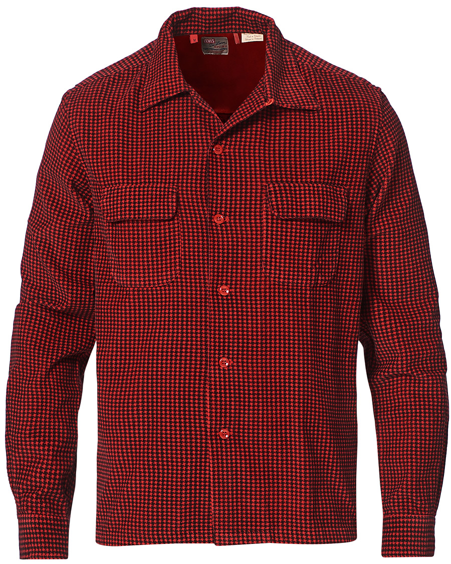 Herre | Skjorter | Levi's Vintage Clothing | Deluxe Check Shirt Dogtooth Red