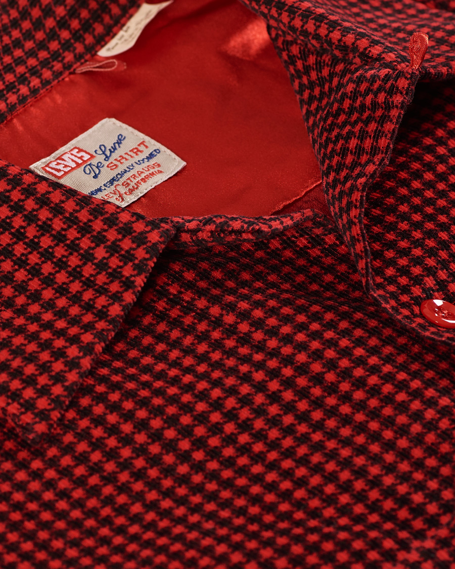 Herre | Skjorter | Levi's Vintage Clothing | Deluxe Check Shirt Dogtooth Red