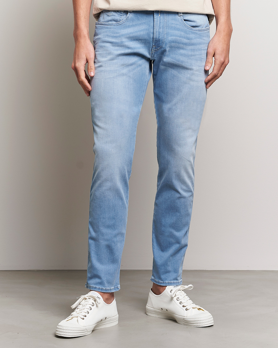 Herre | Slim fit | Replay | Anbass Hyperflex X-Lite Jeans Light Blue