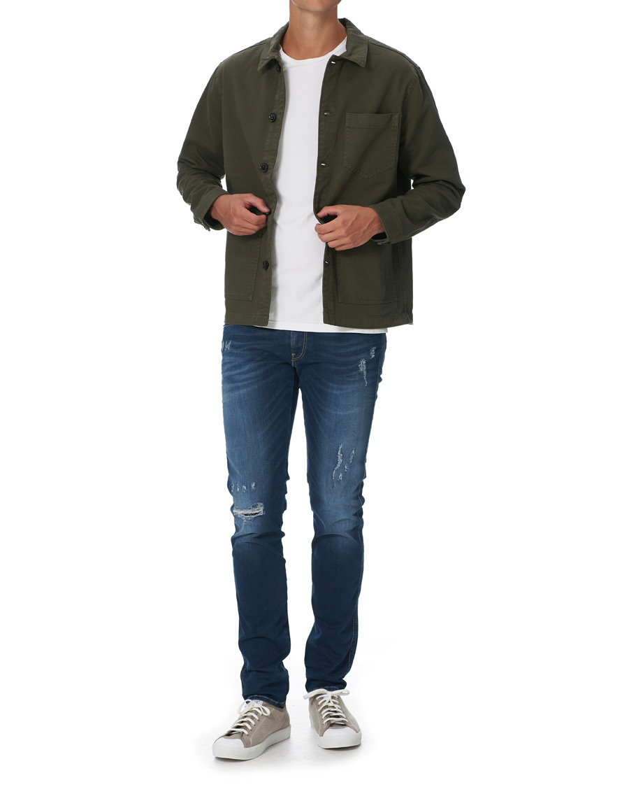 Herre | Jeans | Replay | Anbass Hyperflex Destroyed Jeans Blue
