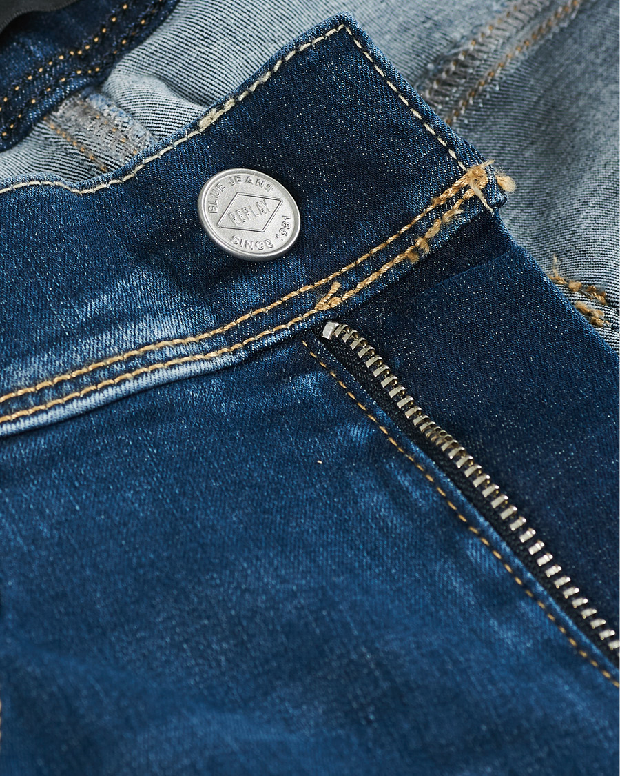 Herre | Jeans | Replay | Anbass Hyperflex Destroyed Jeans Blue