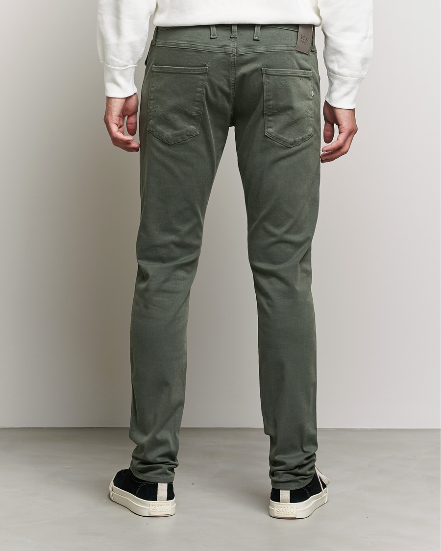 Herre | Bukser | Replay | Anbass Hyperflex X.Lite 5-Pocket Pants Olive Green