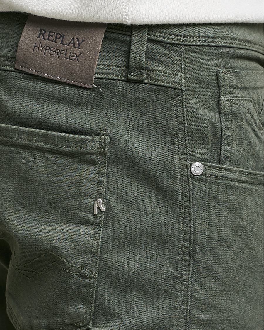 Herre | Bukser | Replay | Anbass Hyperflex X.Lite 5-Pocket Pants Olive Green