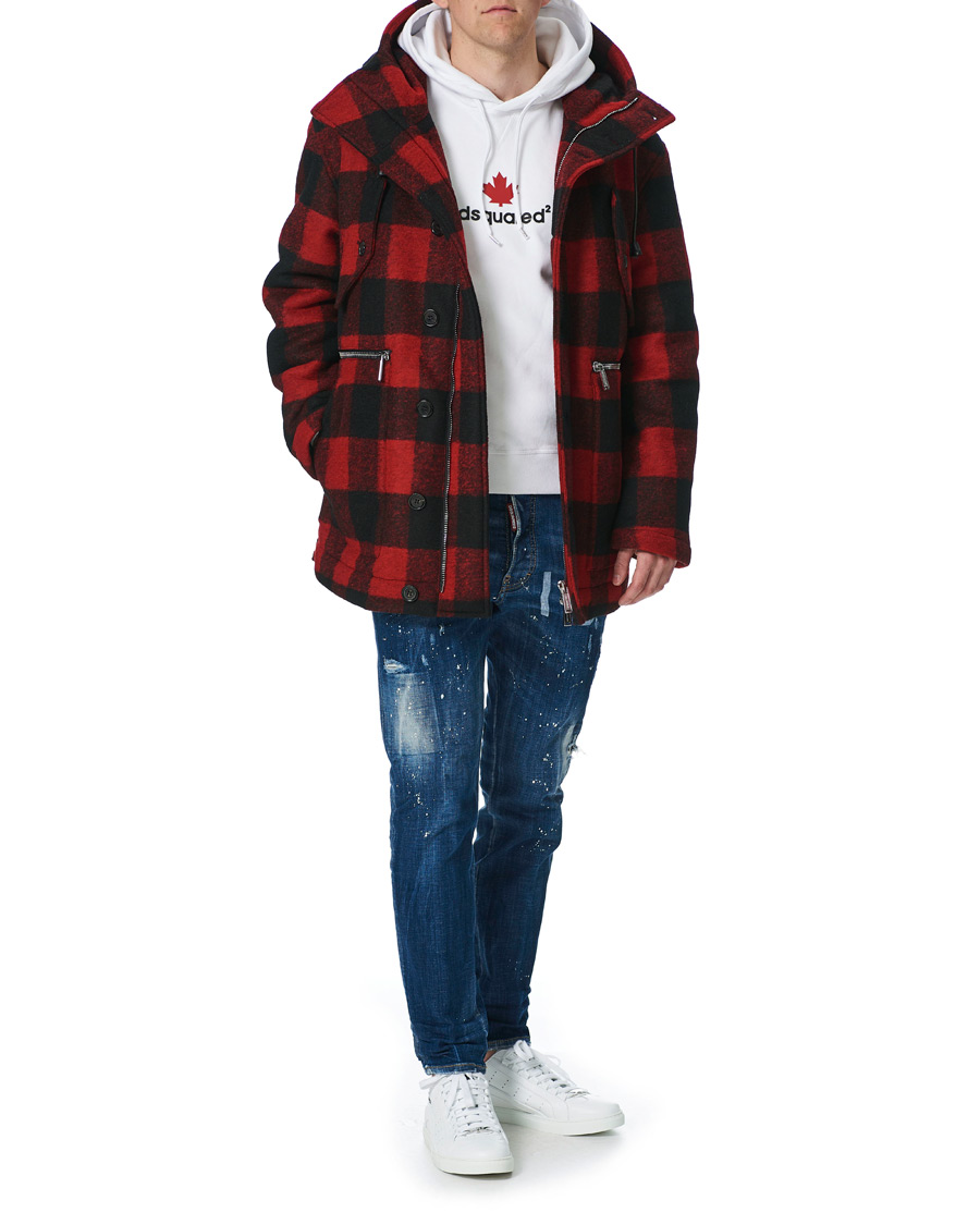 Herre | Jakker | Dsquared2 | Check Logo Jacket Black/Red