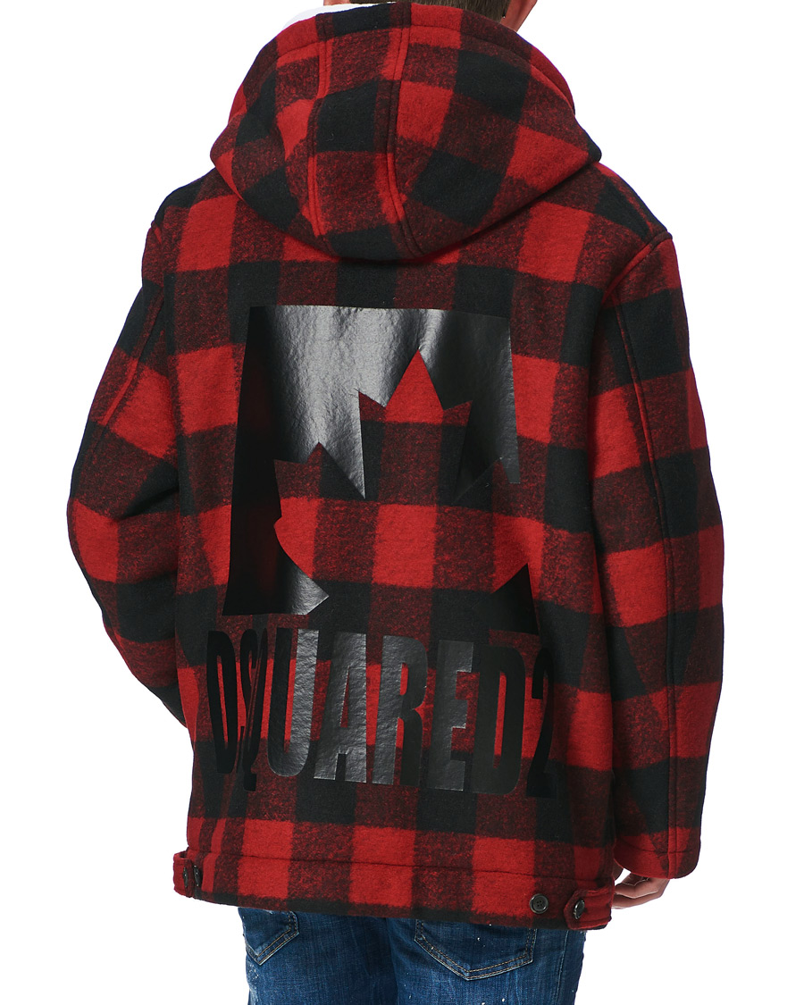 Herre | Jakker | Dsquared2 | Check Logo Jacket Black/Red