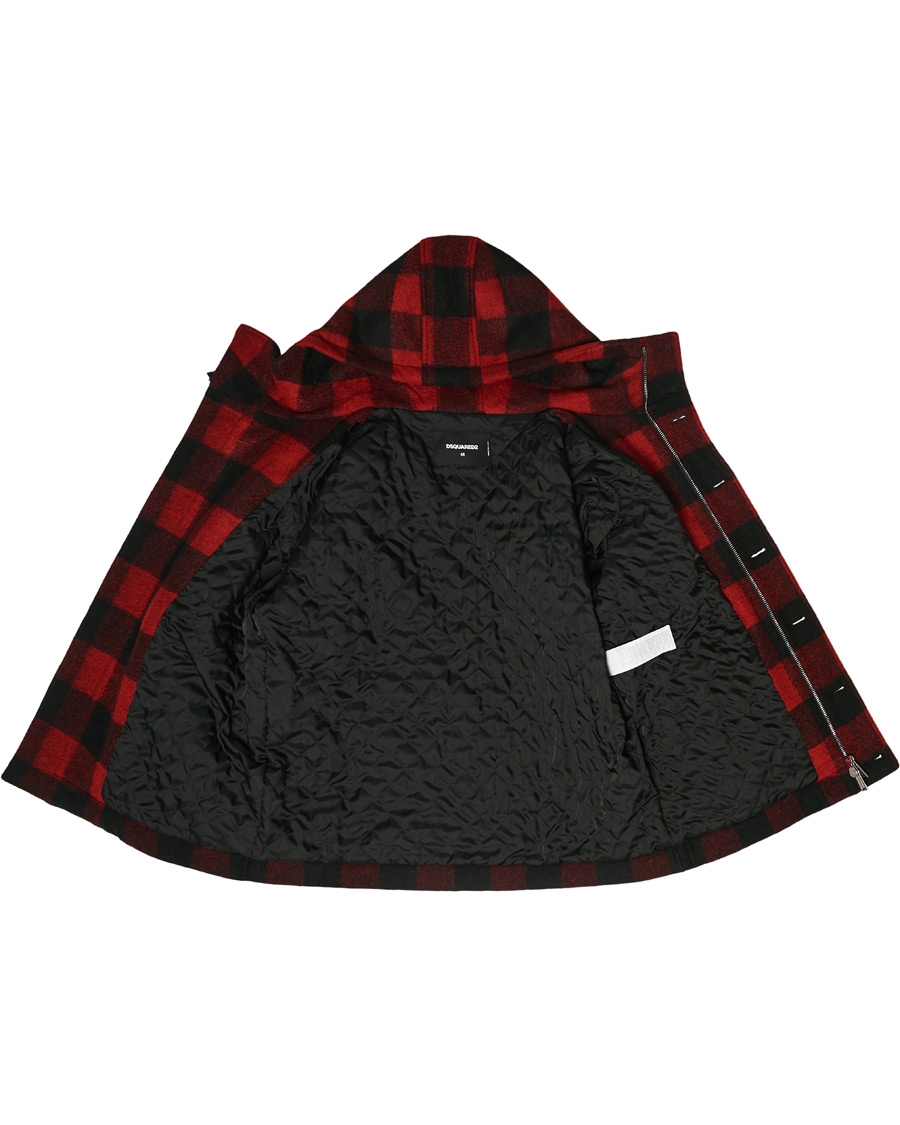 Herre | Jakker | Dsquared2 | Check Logo Jacket Black/Red