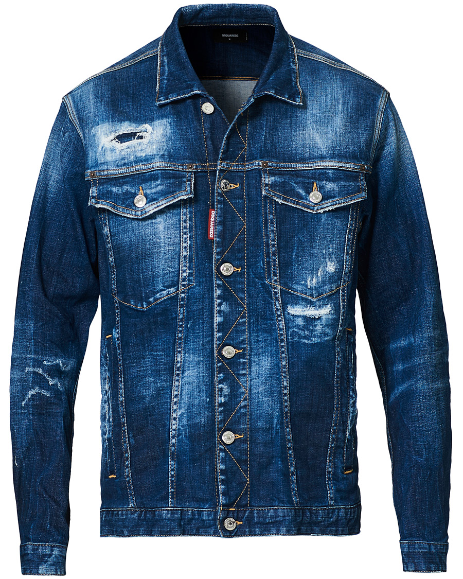 Herre | Jakker | Dsquared2 | Ripped Denim Jacket Indigo