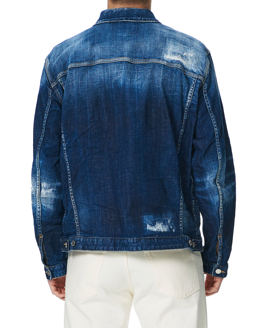 Herre | Jakker | Dsquared2 | Ripped Denim Jacket Indigo