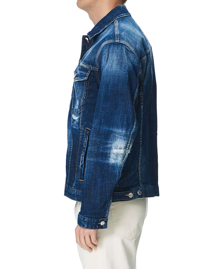 Herre | Jakker | Dsquared2 | Ripped Denim Jacket Indigo