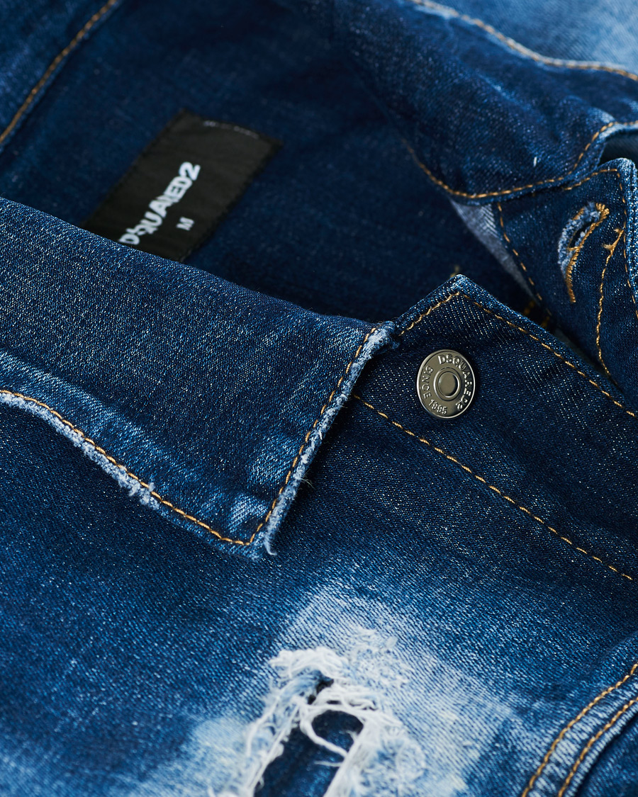 Herre | Jakker | Dsquared2 | Ripped Denim Jacket Indigo