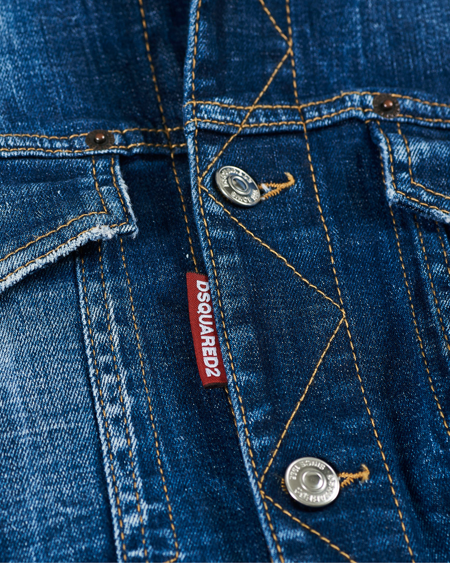 Herre | Jakker | Dsquared2 | Ripped Denim Jacket Indigo