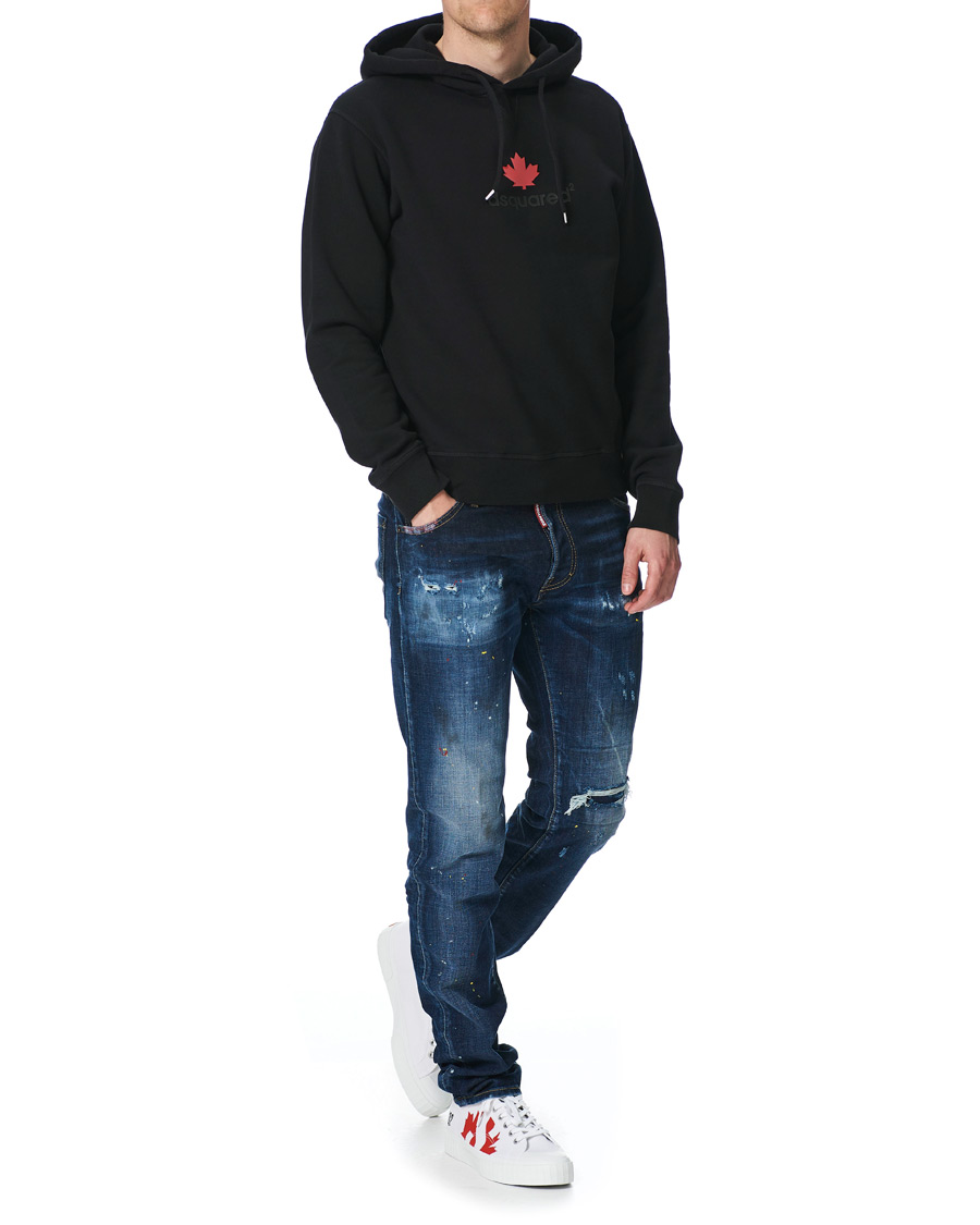 Herre | Gensere | Dsquared2 | Mini D2 Leaf Hoodie Black