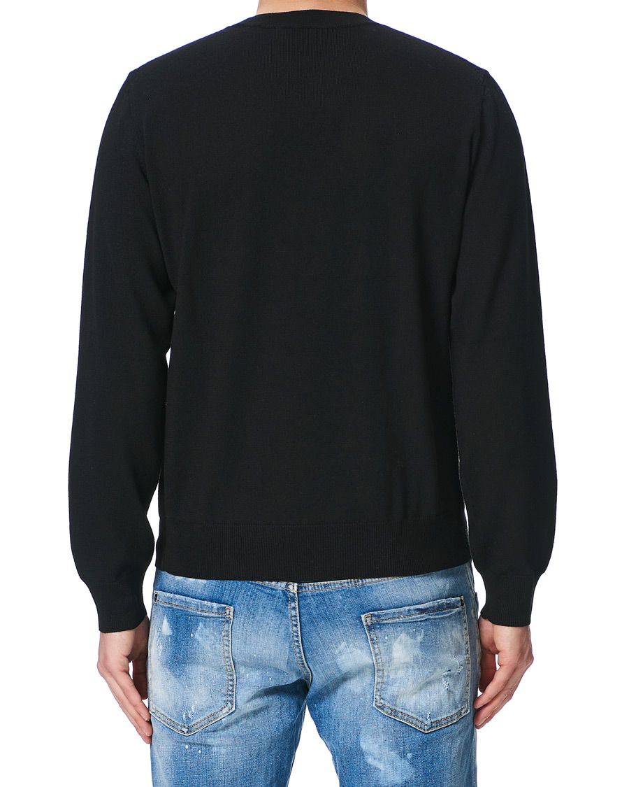 Herre | Gensere | Dsquared2 | Mini D2 Leaf Knitted Sweater Black