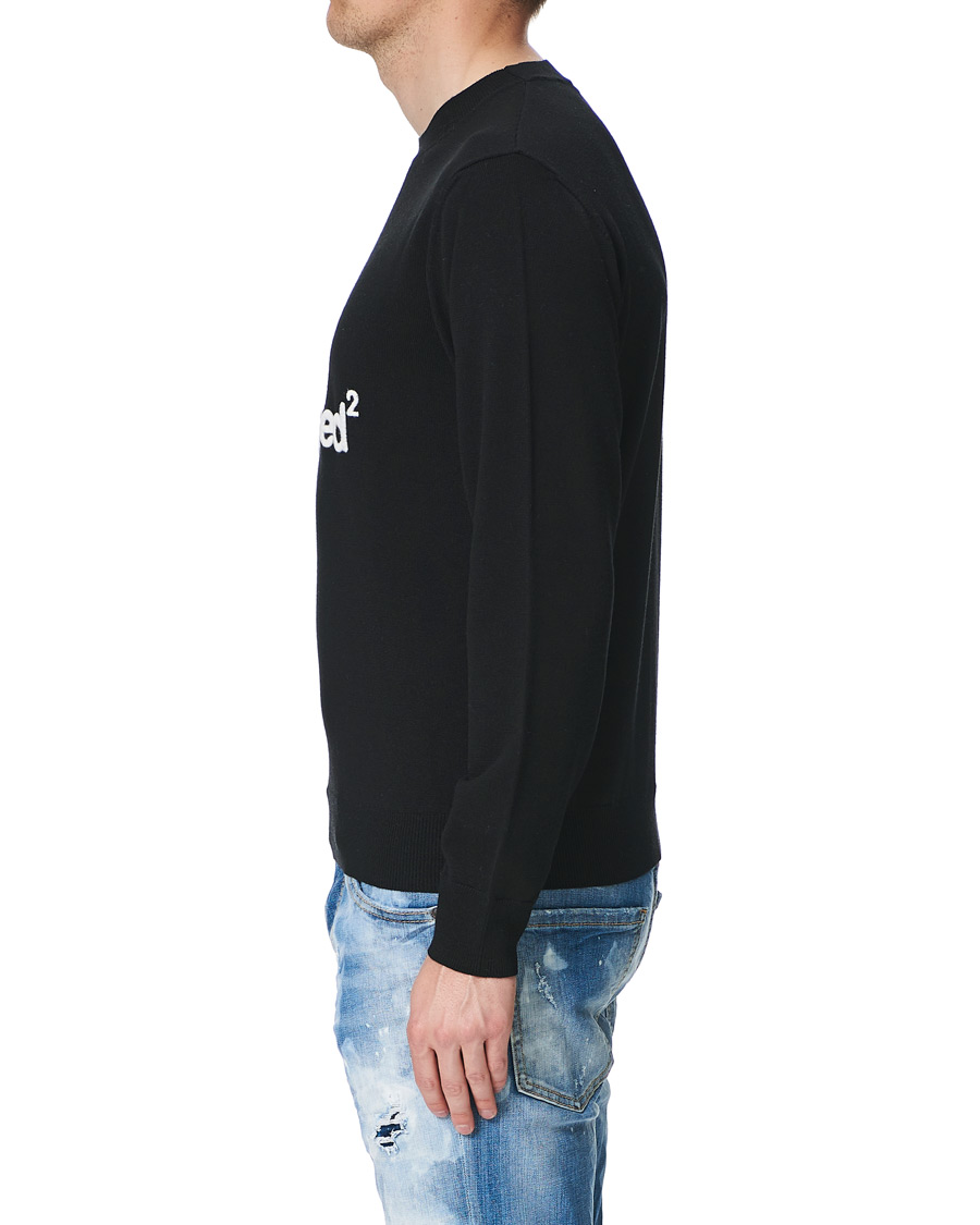 Herre | Gensere | Dsquared2 | Mini D2 Leaf Knitted Sweater Black