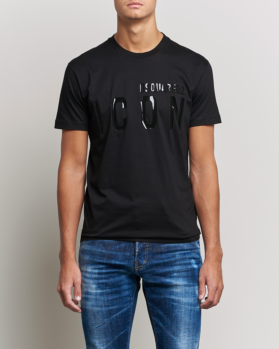Herre | T-Shirts | Dsquared2 | Icon Tonal Logo Tee Black
