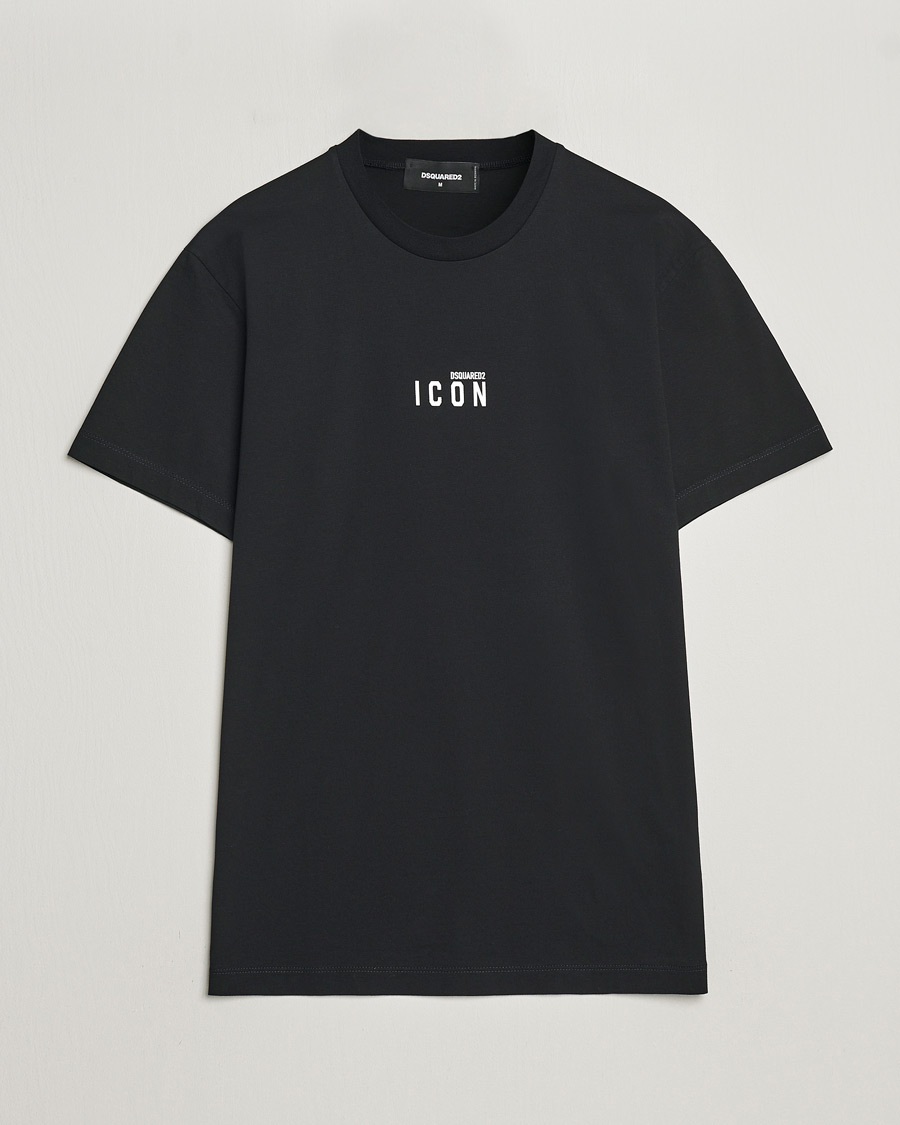 Herre | T-Shirts | Dsquared2 | Icon Small Logo Crew Neck T-Shirt Black