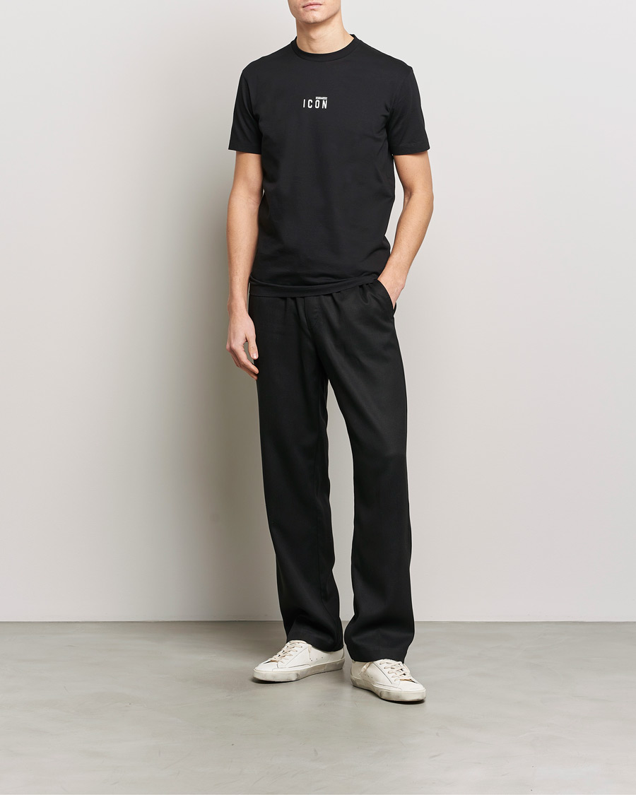 Herre | T-Shirts | Dsquared2 | Icon Small Logo Crew Neck T-Shirt Black