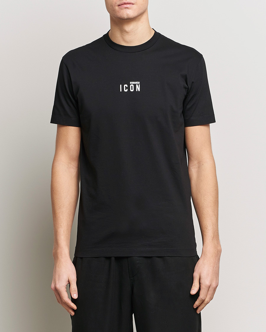 Herre | T-Shirts | Dsquared2 | Icon Small Logo Crew Neck T-Shirt Black