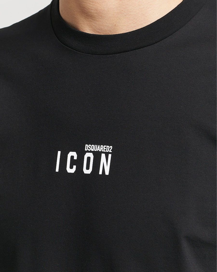 Herre | T-Shirts | Dsquared2 | Icon Small Logo Crew Neck T-Shirt Black