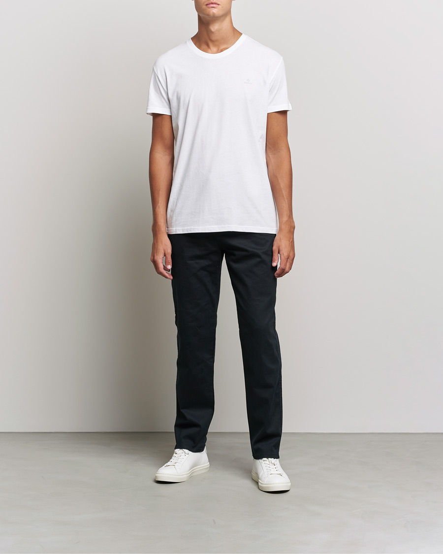 Herre | T-Shirts | GANT | 2-Pack Crew Neck T-Shirt White