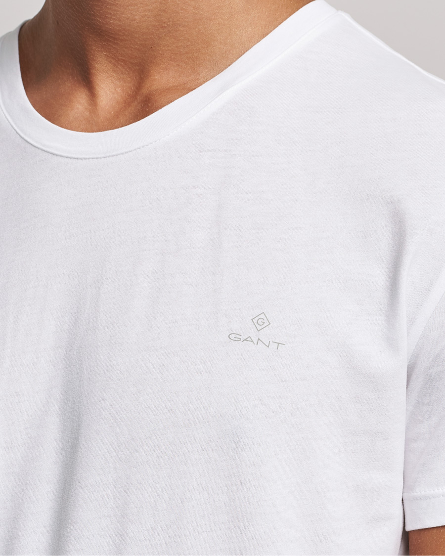 Herre | T-Shirts | GANT | 2-Pack Crew Neck T-Shirt White
