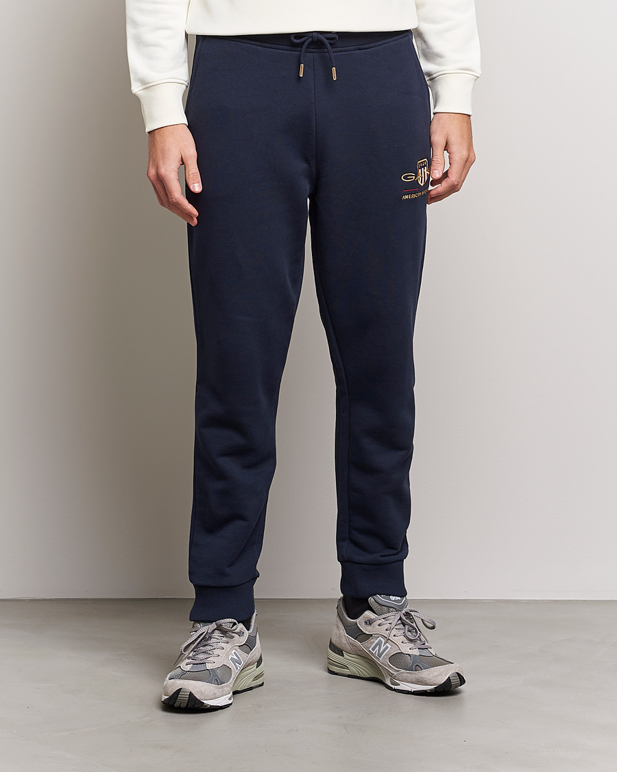Herre | Bukser | GANT | Archive Shield Sweatpants Evening Blue