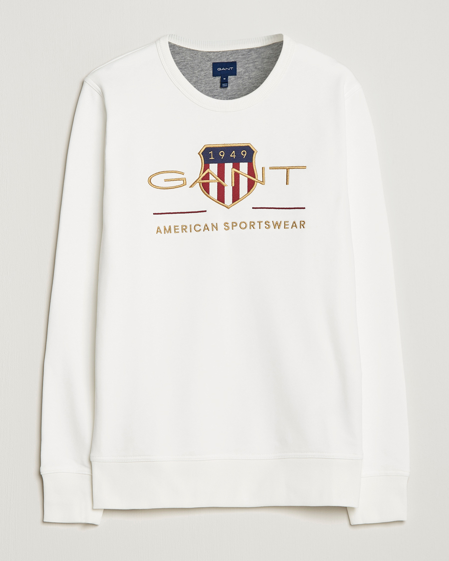 Herre | Gensere | GANT | Archive Shield Crew Neck Sweatershirt Eggshell
