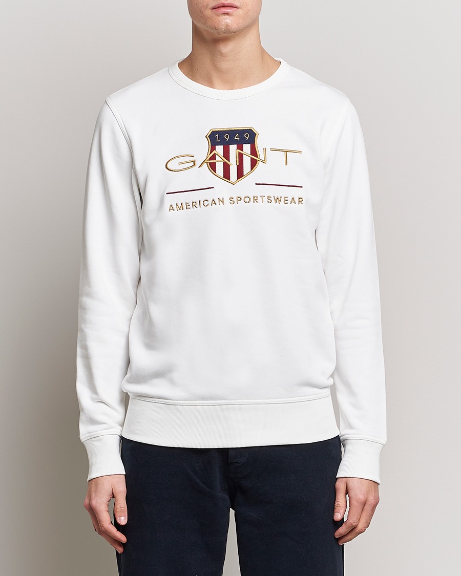 Herre | Gensere | GANT | Archive Shield Crew Neck Sweatershirt Eggshell