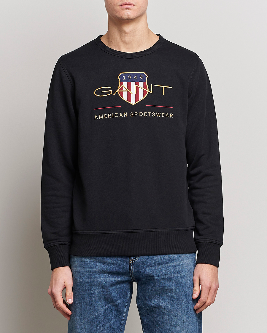 Herre |  | GANT | Archive Shield Crew Neck Sweatershirt Black