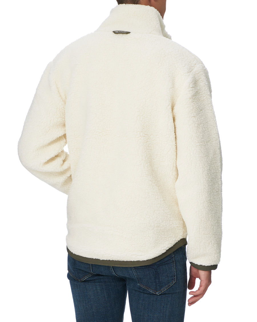 Herre | Gensere | GANT | Fleece Full Zip Jacket Cream