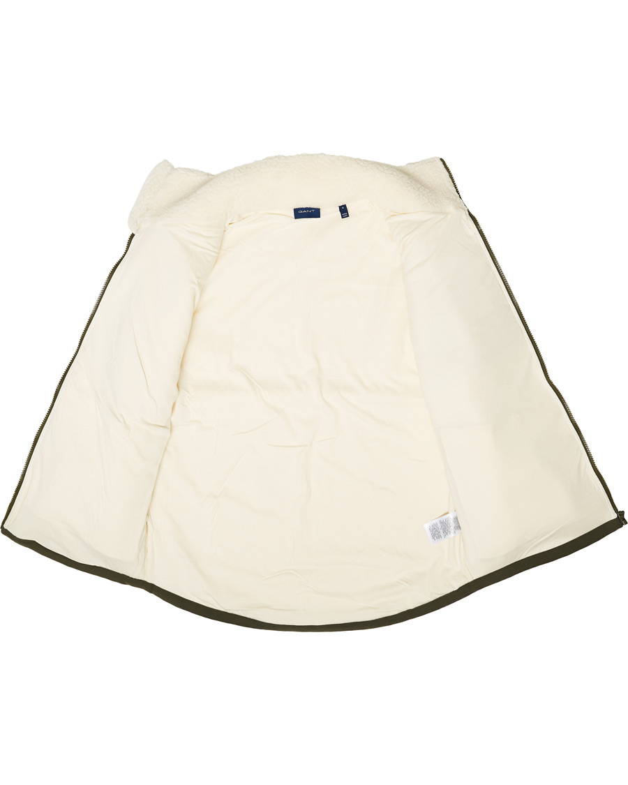 Herre | Gensere | GANT | Fleece Full Zip Jacket Cream