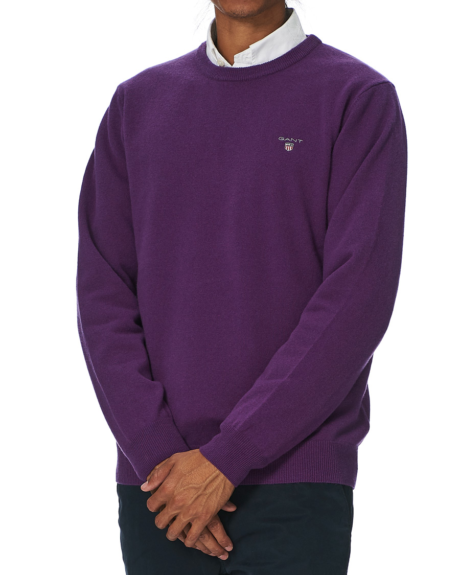 Herre | Gensere | GANT | Lambswool Crew Neck Pullover Imperial Purple