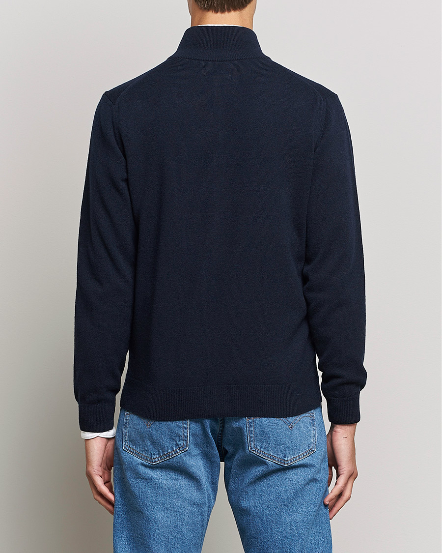 Herre | Gensere | GANT | Lambswool Full Zip Marine