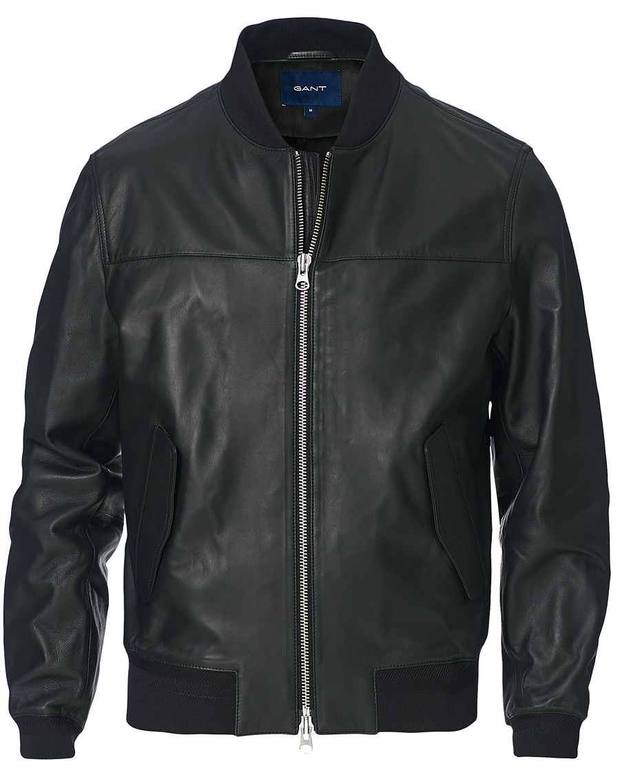 Herre | Jakker | GANT | Light Leather Jacket Black