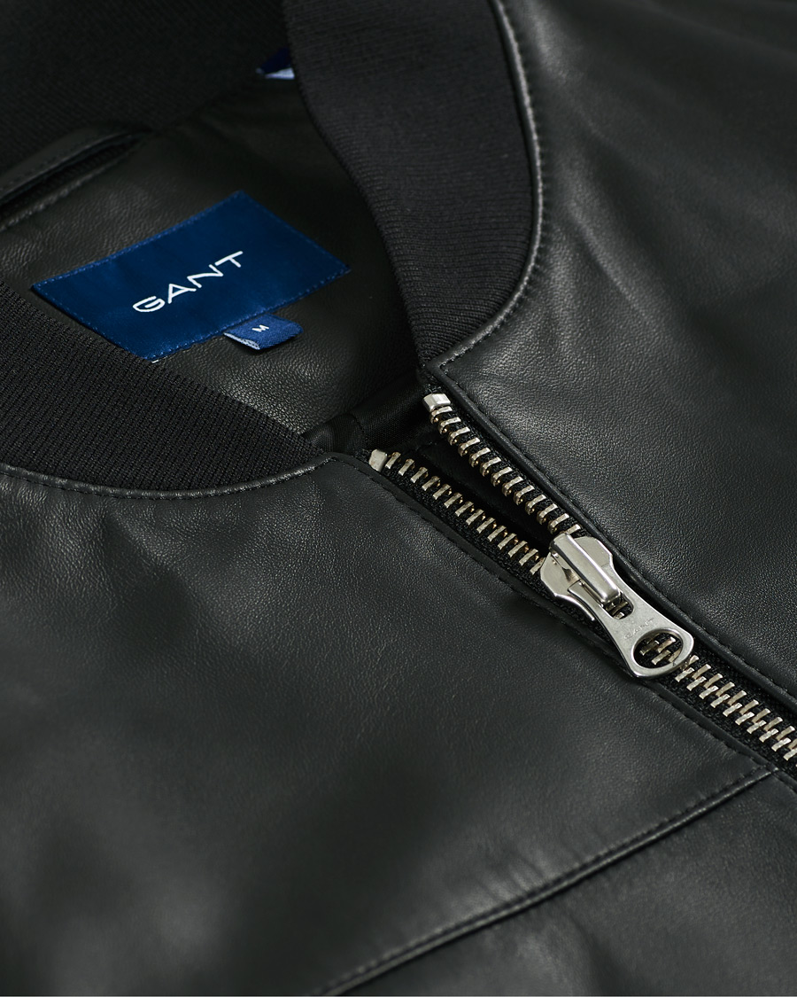 Herre | Jakker | GANT | Light Leather Jacket Black