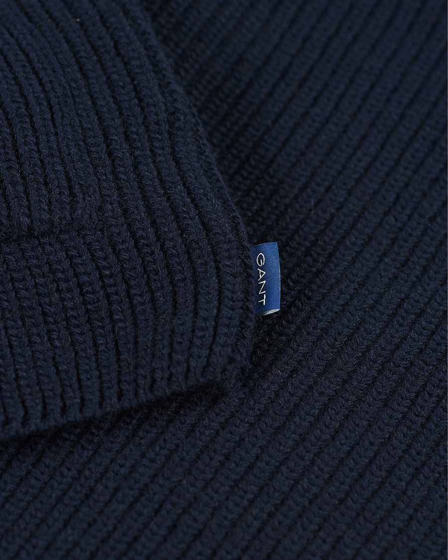 Herre | Gensere | GANT | Mohair Blend Shawl Cardigan Evening Blue