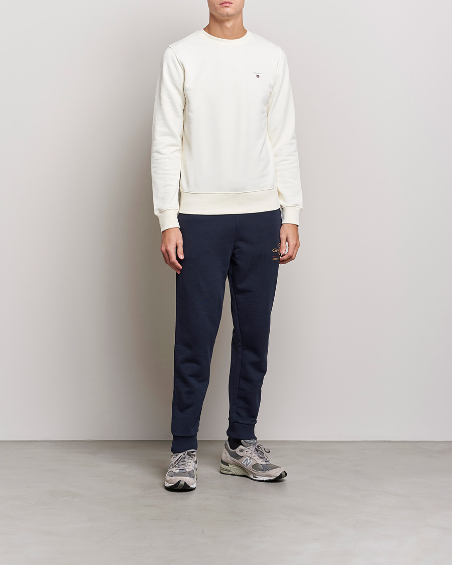 Herre | Gensere | GANT | Original Shield Logo Crew Neck Sweatshirt Eggshell