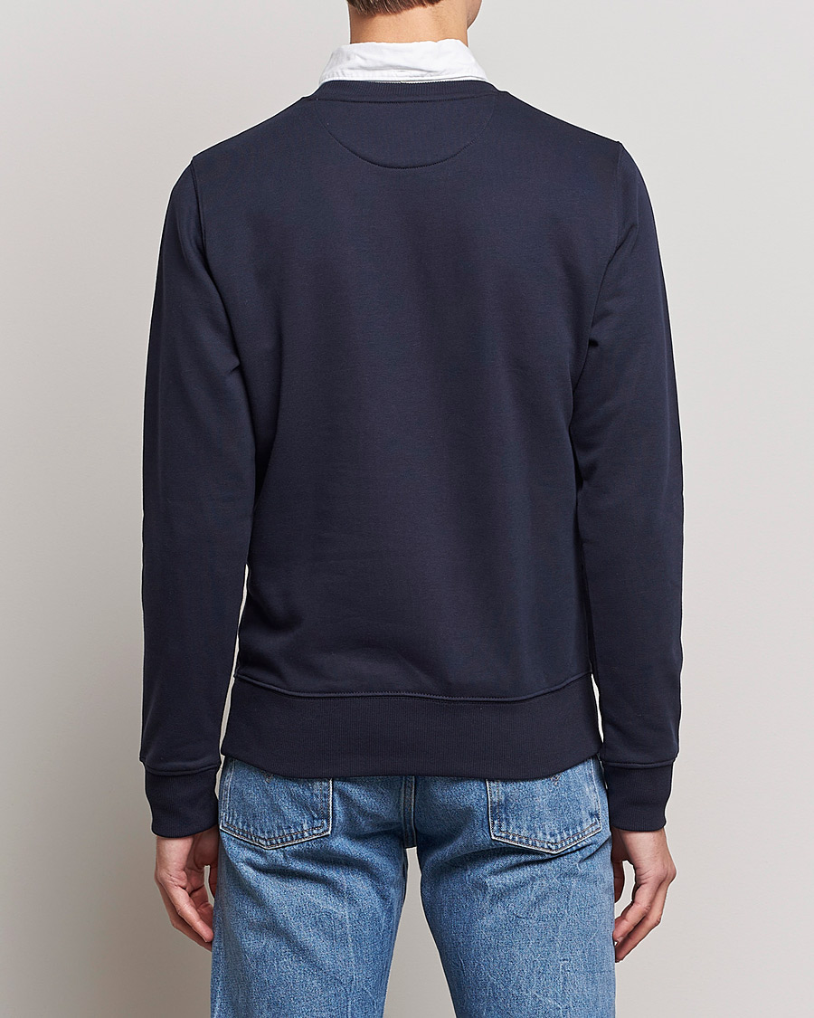 Herre | Gensere | GANT | Original Shield Logo Crew Neck Sweatshirt Evening Blue