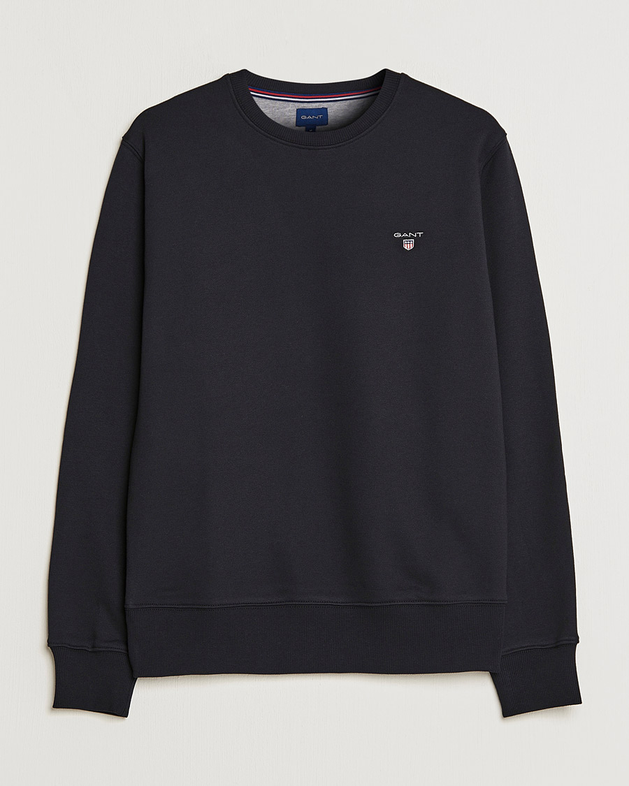 Herre | Gensere | GANT | Original Shield Logo Crew Neck Sweatshirt Black