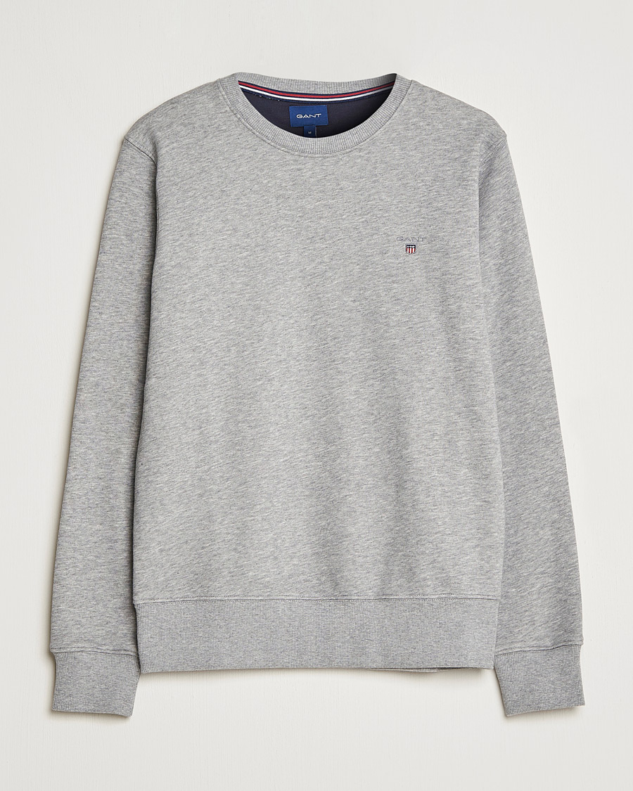 Herre | Gensere | GANT | Original Crew Neck Sweatshirt Grey Melange
