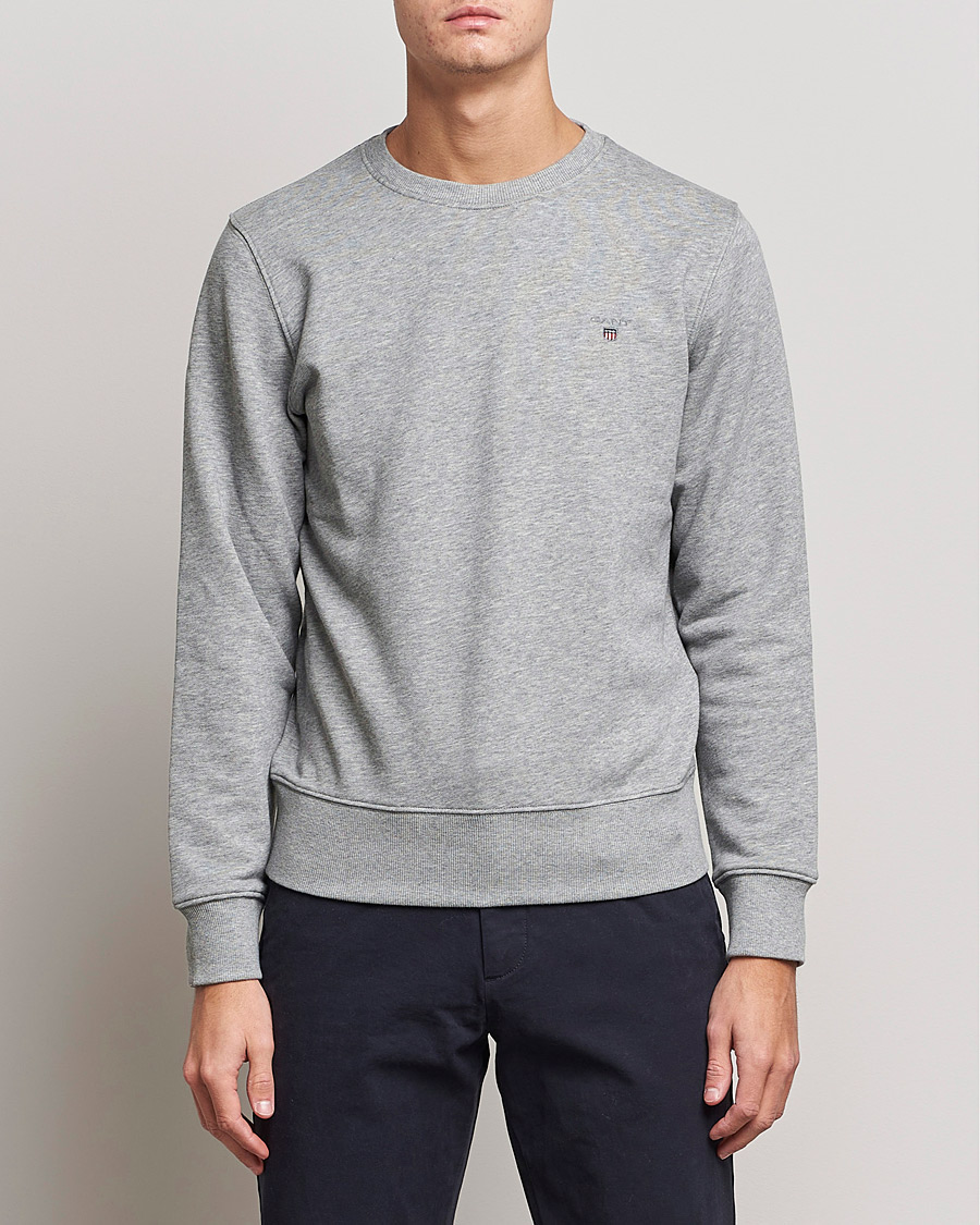 Herre | Gensere | GANT | Original Crew Neck Sweatshirt Grey Melange